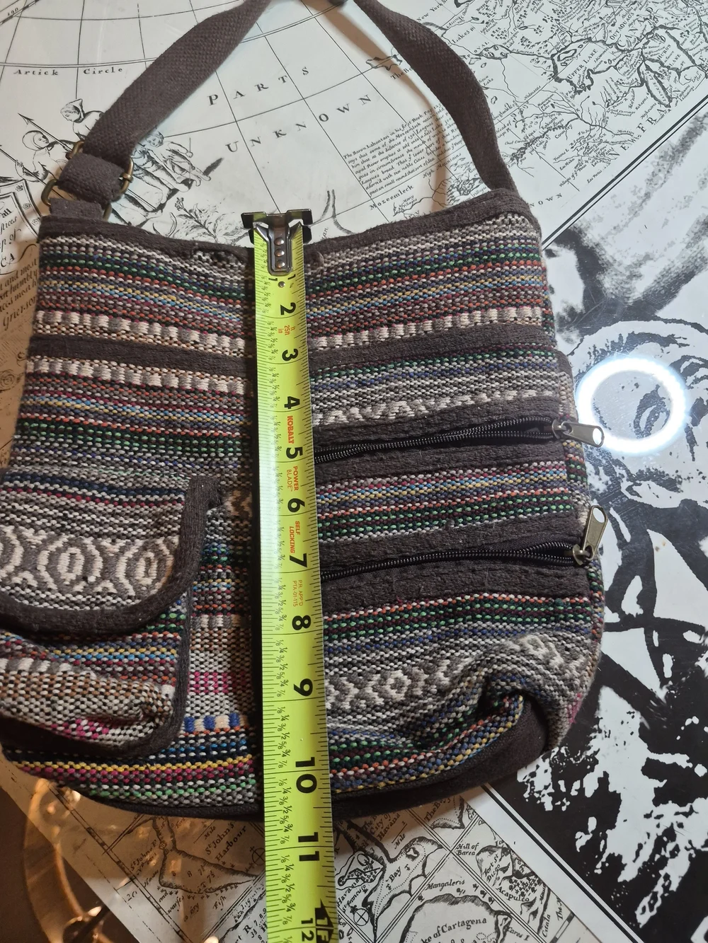 Woven Multi-Color Crossbody Bag - Unbranded